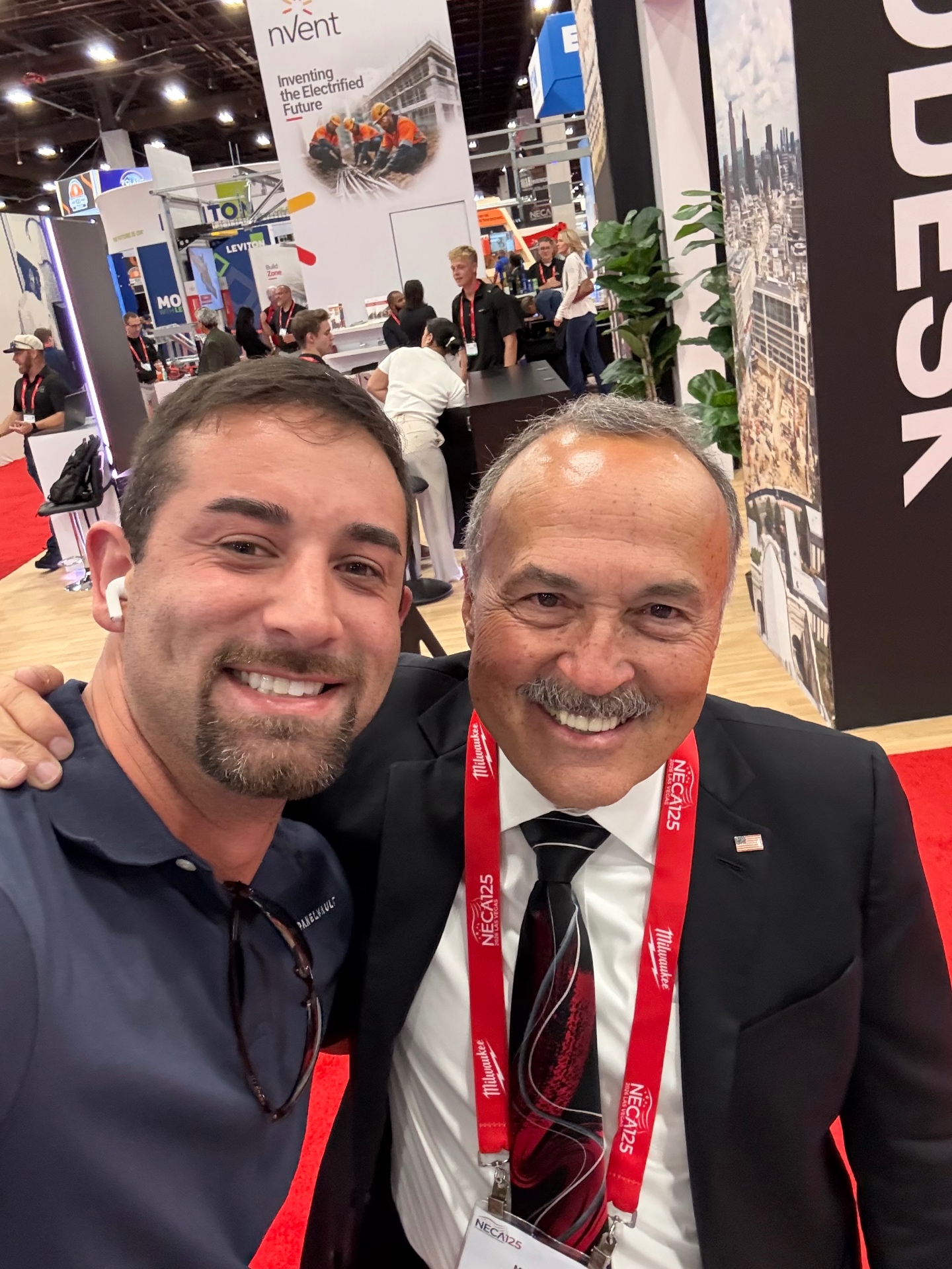 Ryan Trent of Trent Electrical with Mike Holt at the NECA 2026 convention in Las Vegas