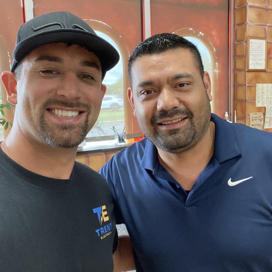 Ryan Trent with a local restaurant owner in Rogersville, Tennessee